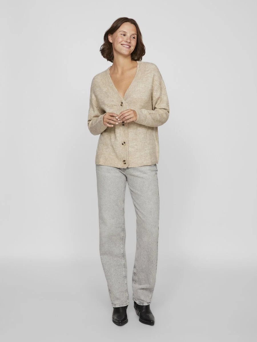 Button V Neck Knitted Cardigan - Image 6