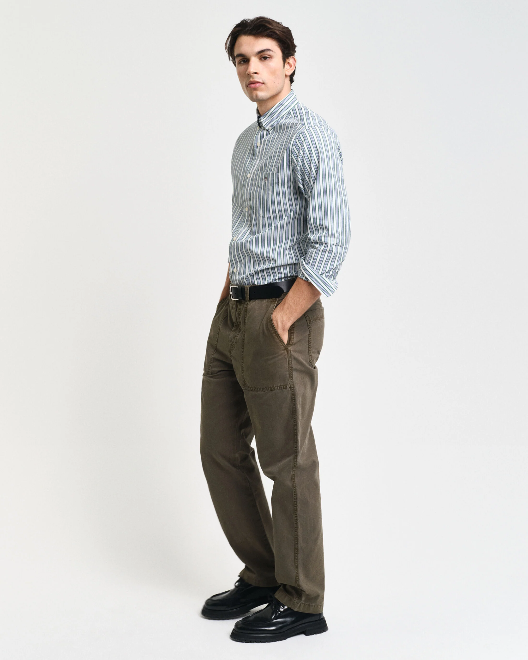 Regular Fit Garment-Dyed Checked Shirt - Image 3
