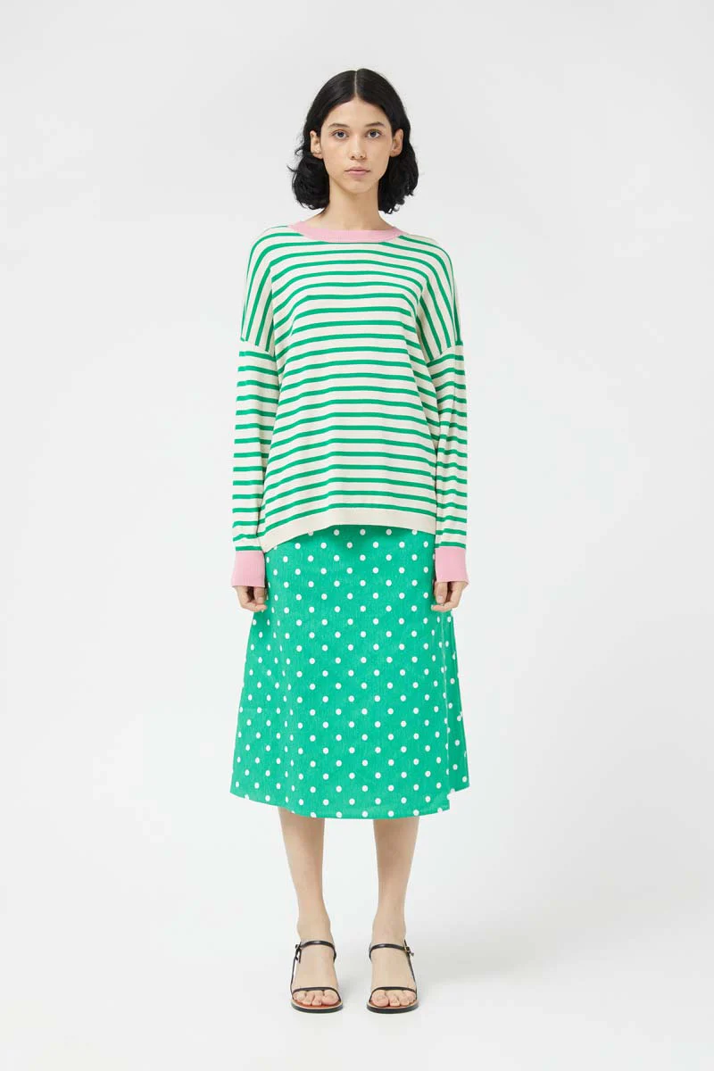 Oversized Green Striped Sweater - Image 4