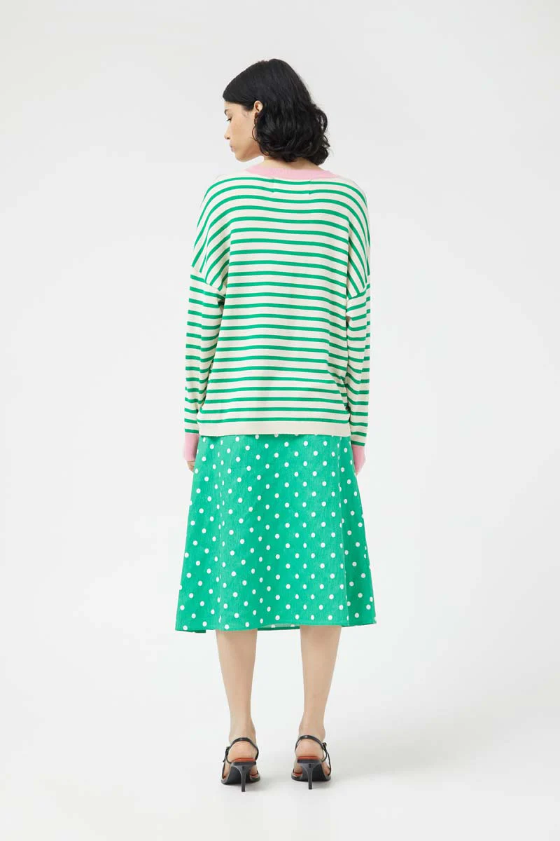 Oversized Green Striped Sweater - Image 6