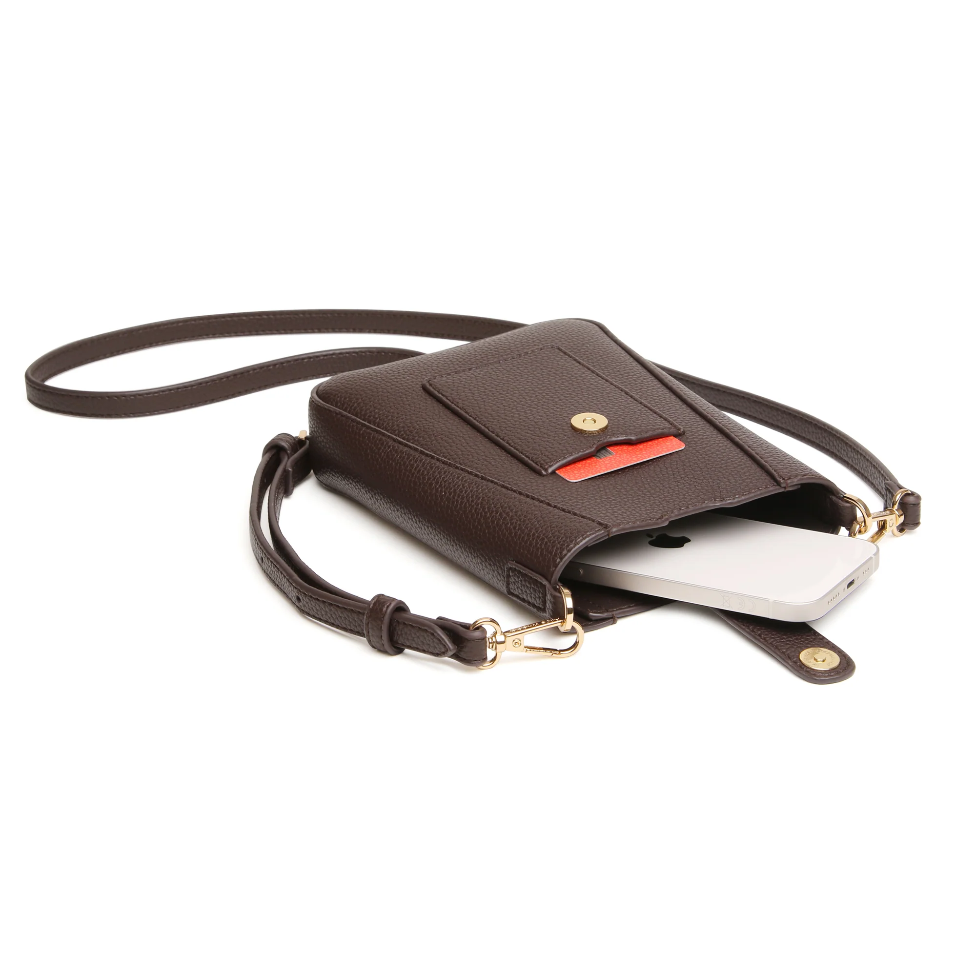 Chocolate - Kensington Phone Crossbody Bag - Image 3