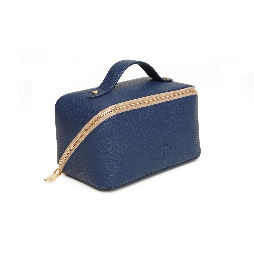Navy & Stone Mini Train Case