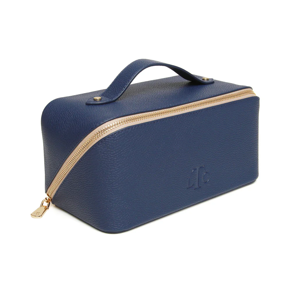 Navy & Stone Train Case