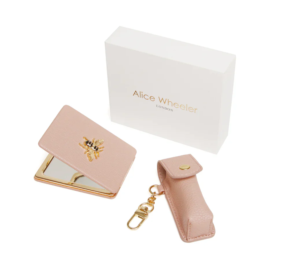 PINK OBLONG COMPACT MIRROR & LIPSTICK HOLDER GIFT SET - Image 3