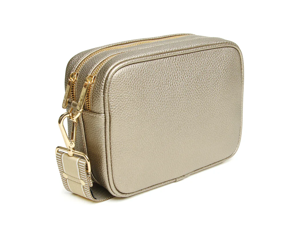 Bronze - Soho Double Zipped Crossbody bag - Image 3