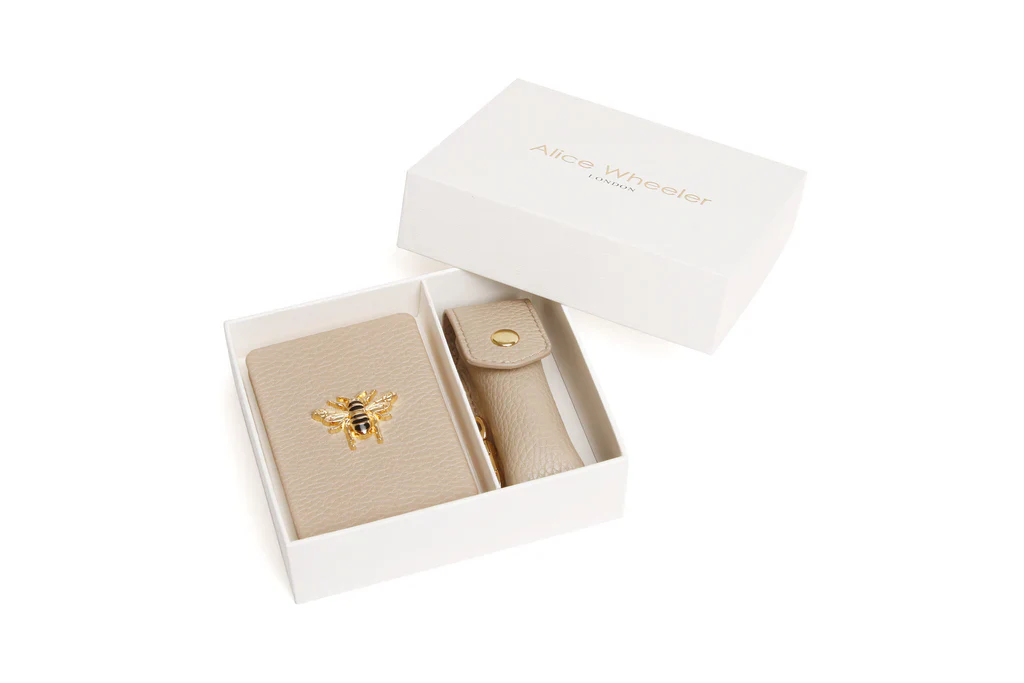 Stone Oblong compact Mirror & Lipstick holder gift set - Image 2