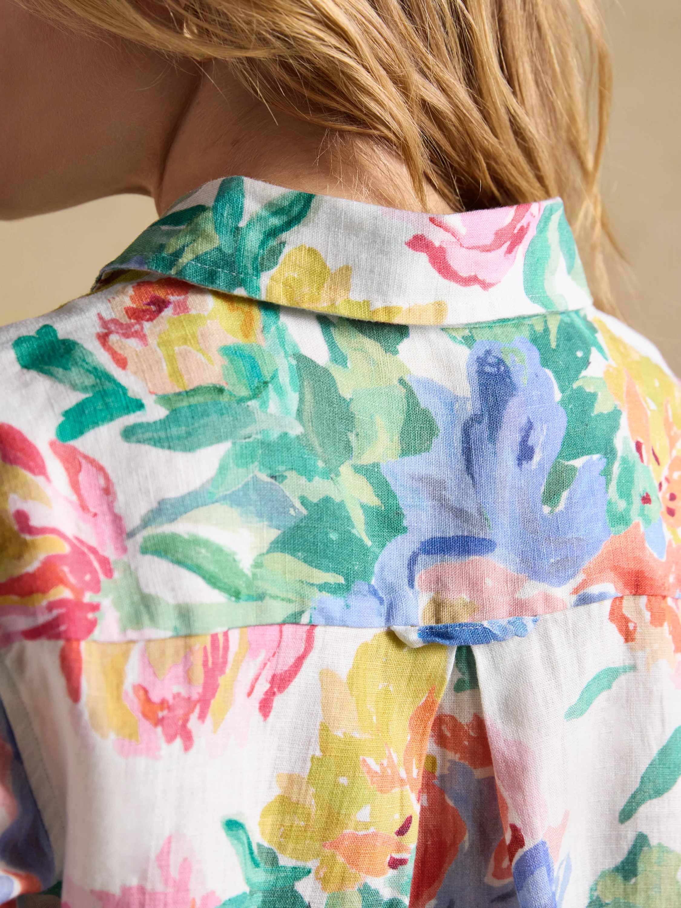 Anna Floral Long Sleeve Linen Shirt - Image 8