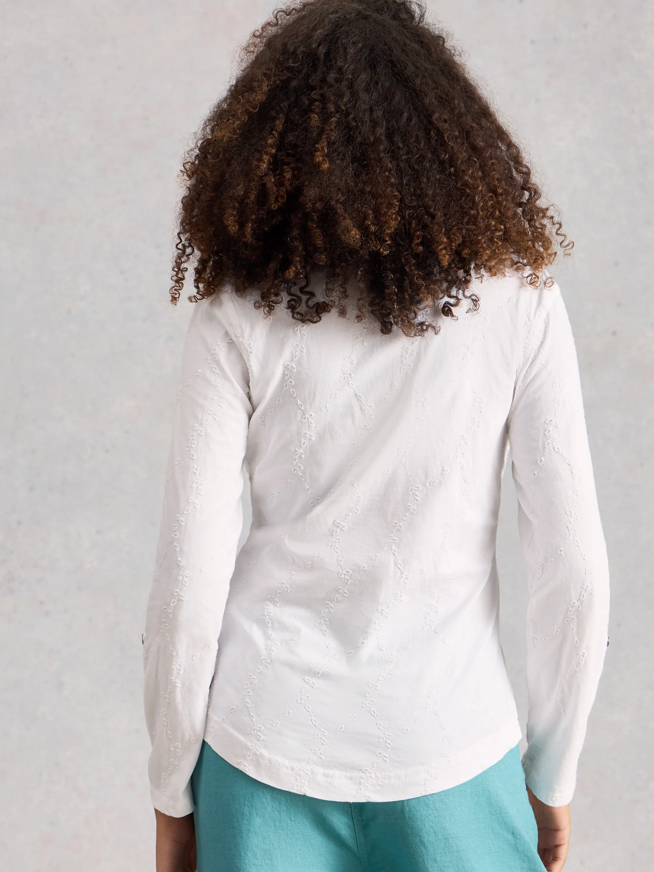Annie Broderie Jersey Shirt - Image 3