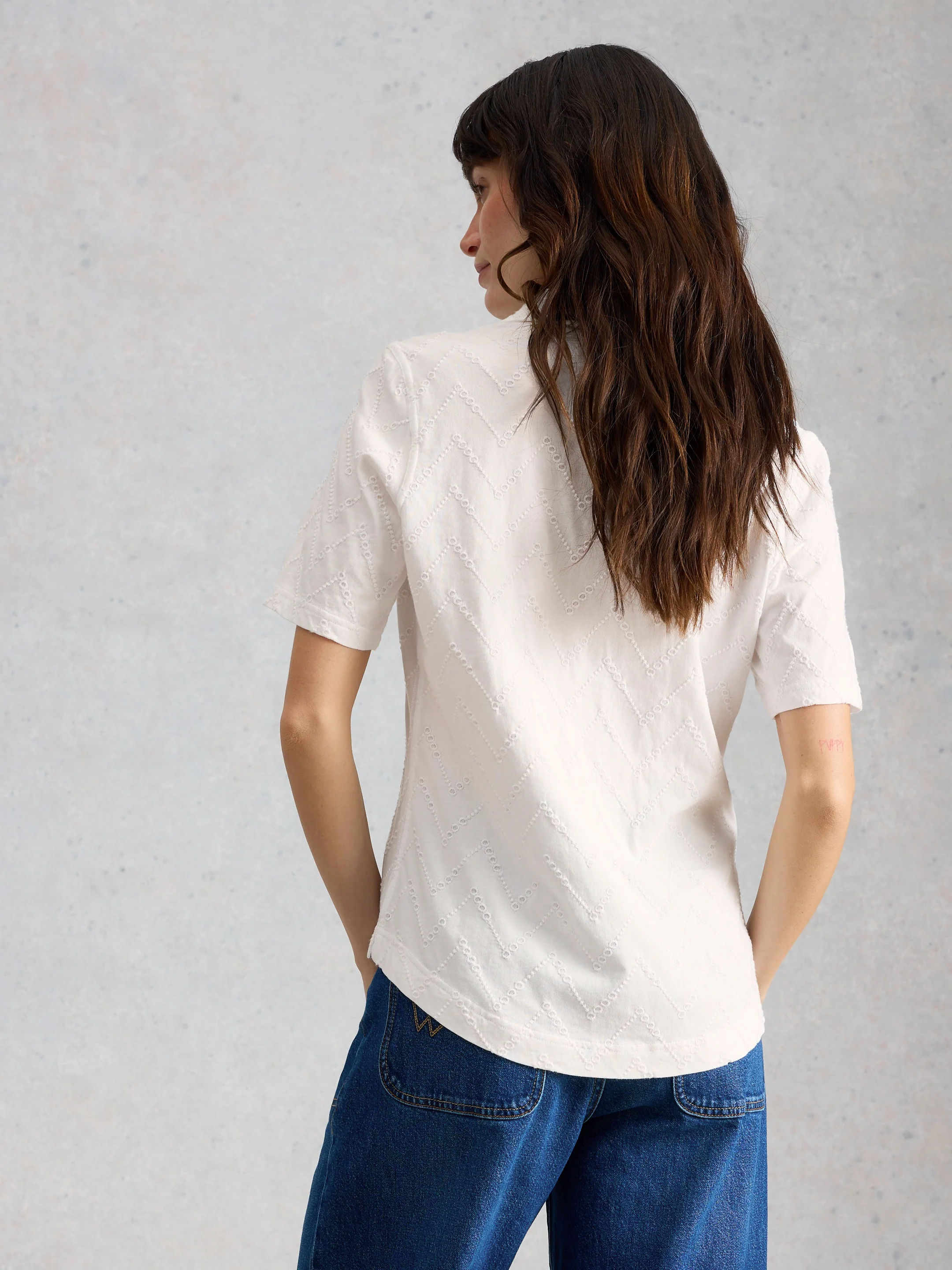 Annie Short Sleeved Embroidered Shirt - Image 2