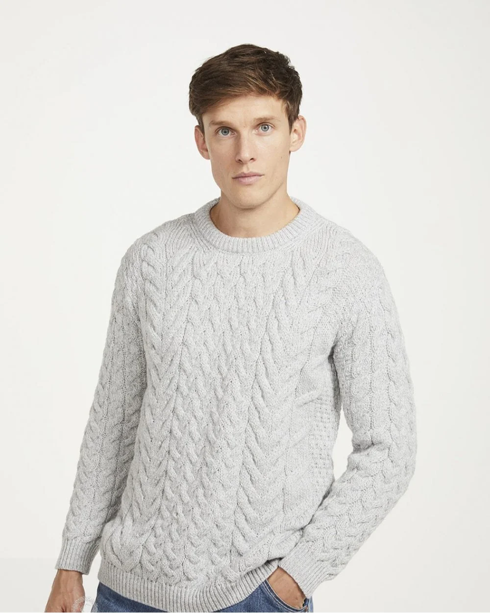 Omey Aran Crew Neck Sweater - Image 21