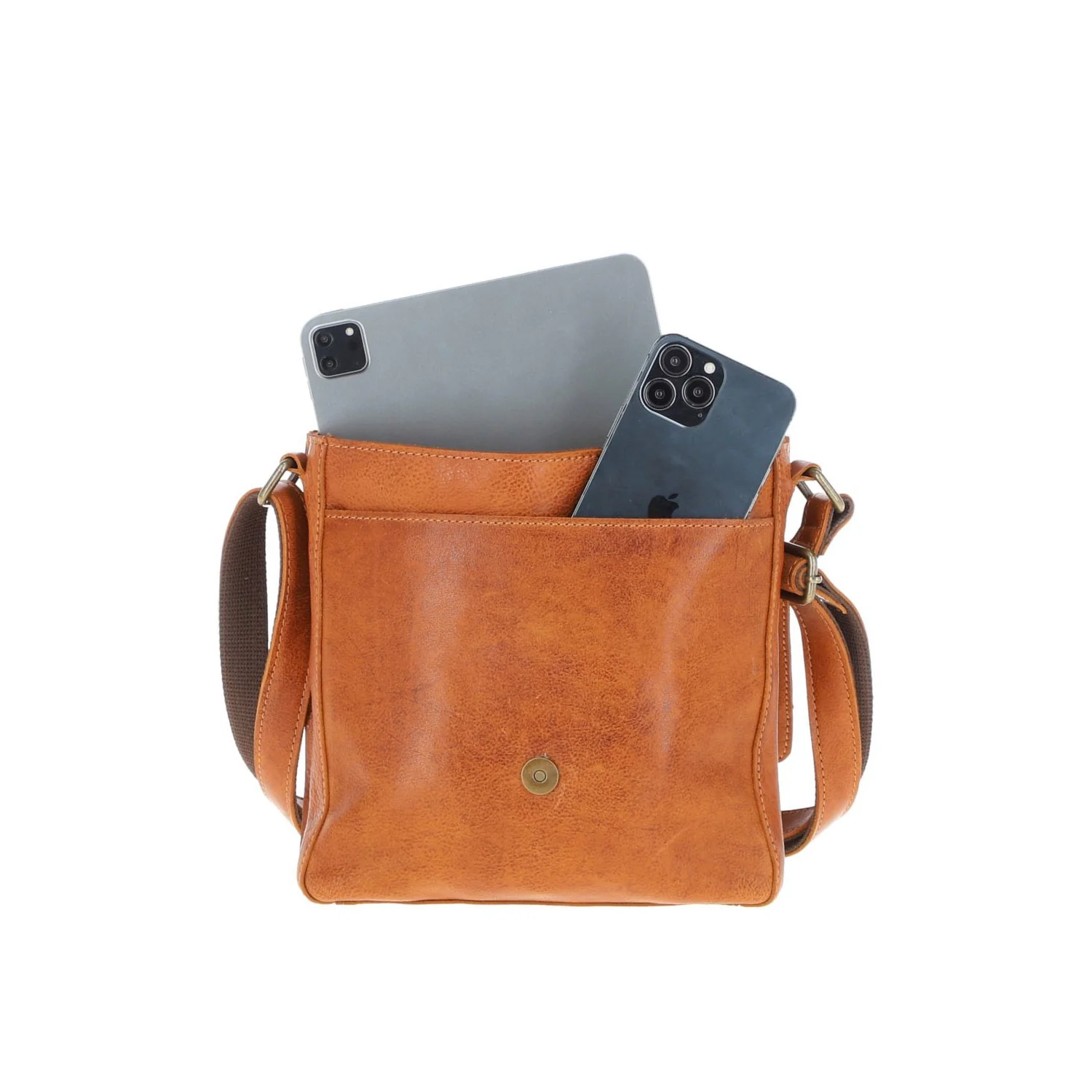 Leather Flight Bag Tan: Dean - Image 5
