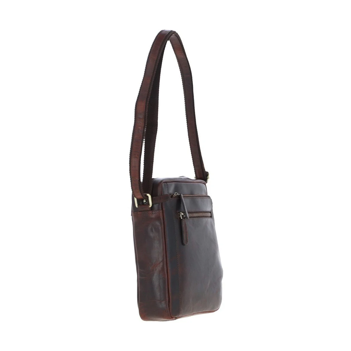 Leather Travel Flight Bag Brown: K-42 - Image 5