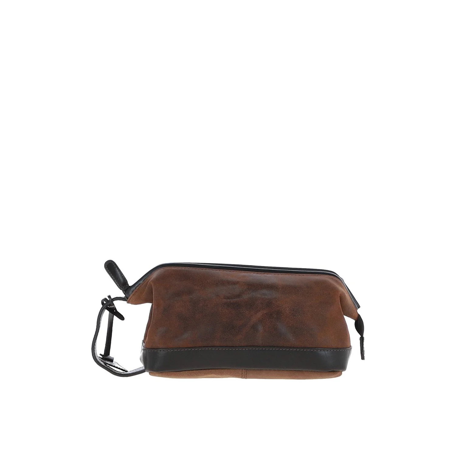 Leather Wash Bag Brown: Lou - Image 4