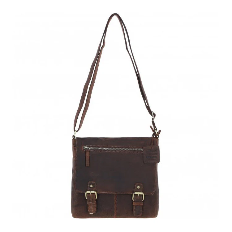 Rustic Charm Leather Handbag Mud/brown: Cheltenham