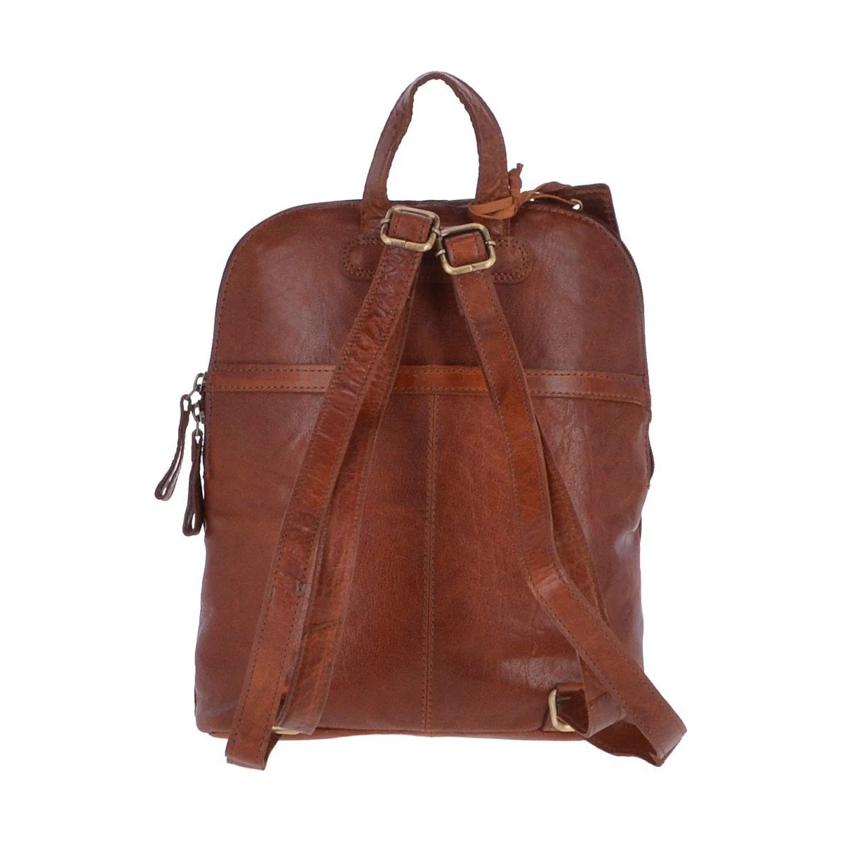 Small Vintage Leather Backpack Honey : G25 - Image 4
