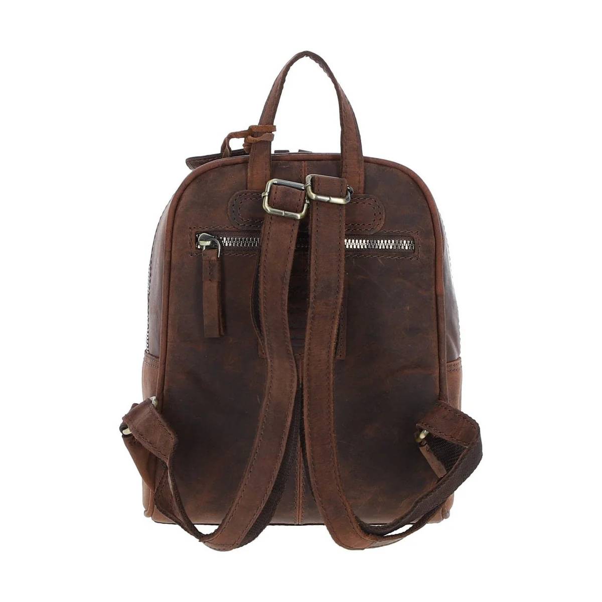 Vintage Leather Backpack Mud/brown: Tenbury - Image 2