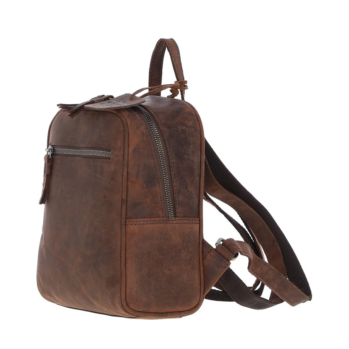 Vintage Leather Backpack Mud/brown: Tenbury - Image 3