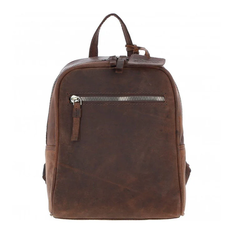 Vintage Leather Backpack Mud/brown: Tenbury - Image 4