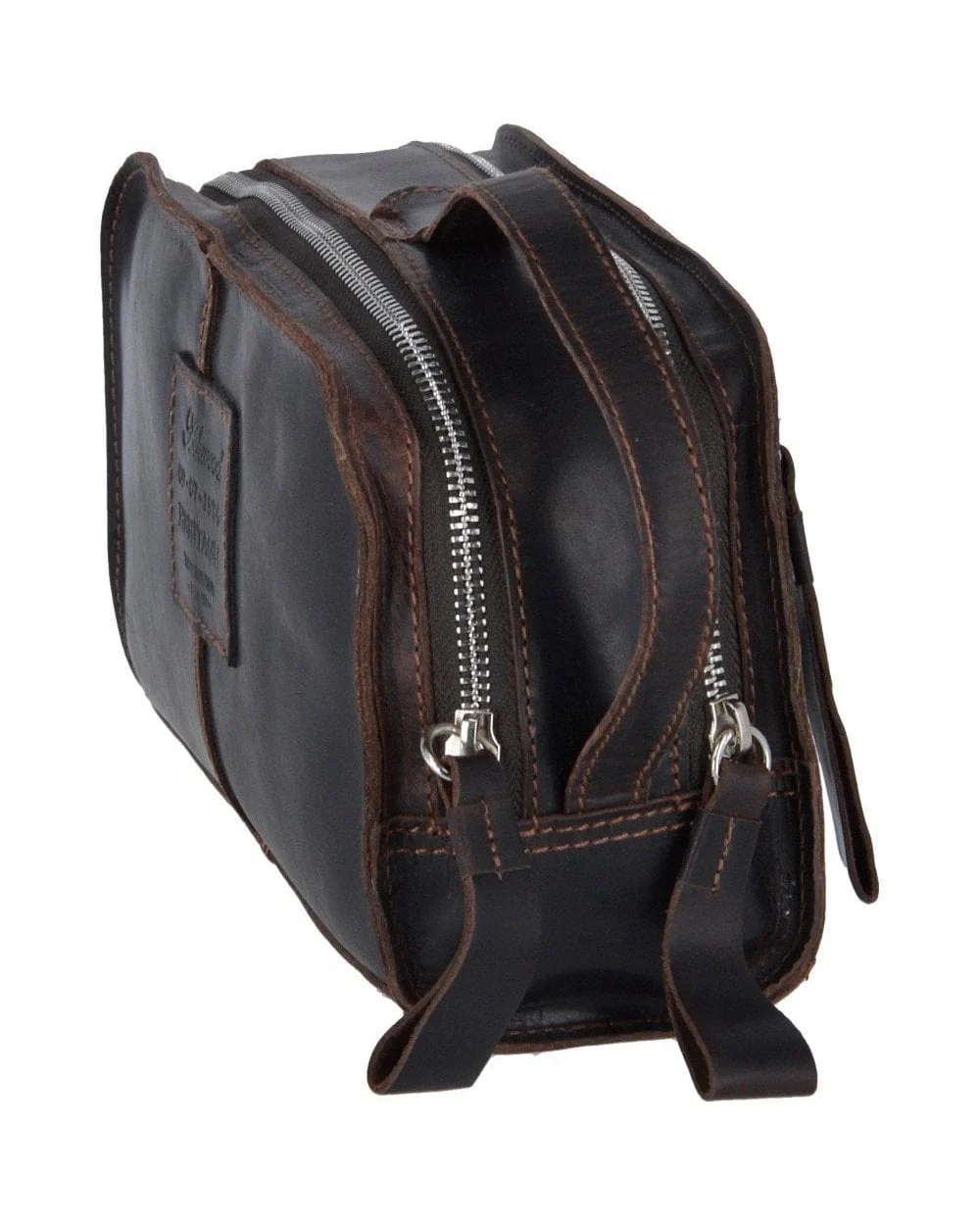 Kingsbury Leather Wash Bag - Brown - Image 2