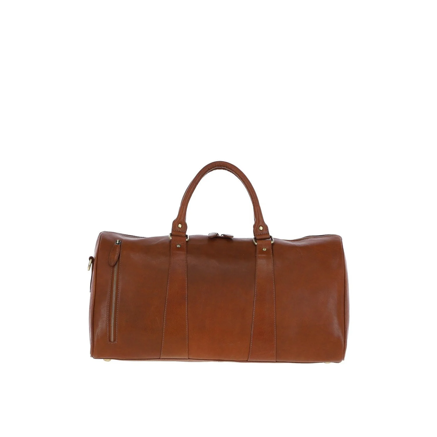 Large Leather Holdall Honey T-77 - Image 2