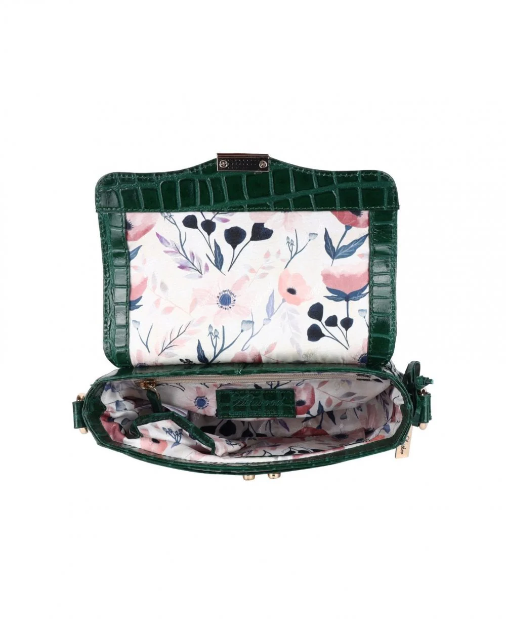 Leather Crossbody Bag - Green - Image 3