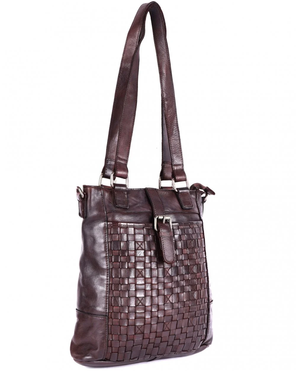 Leather Handbag - Dark Brown - Image 2