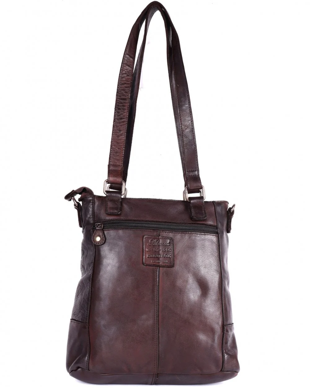 Leather Handbag - Dark Brown - Image 3