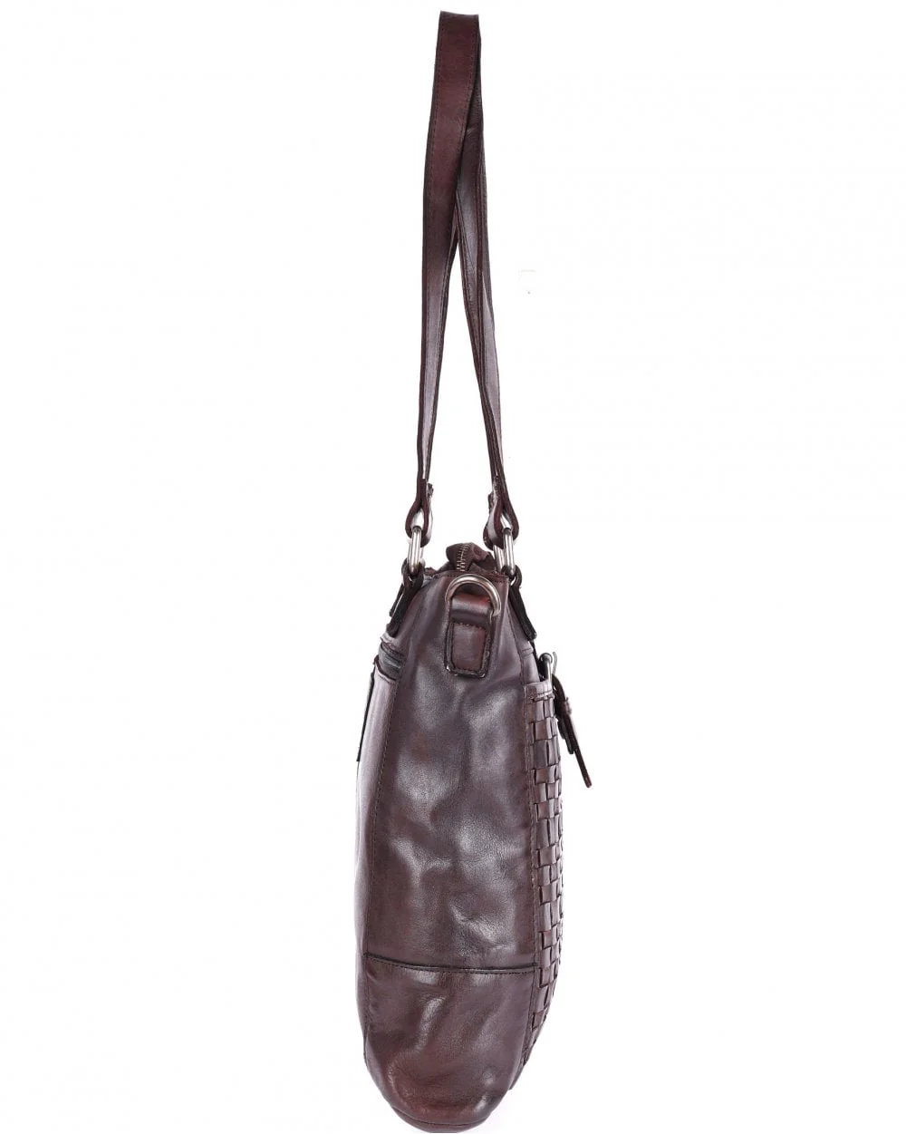 Leather Handbag - Dark Brown - Image 4