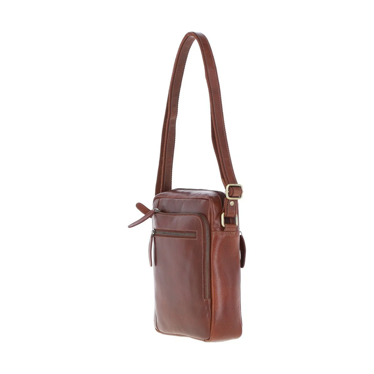 Leather Travel Flight Bag Chestnut: K-42 - Image 4