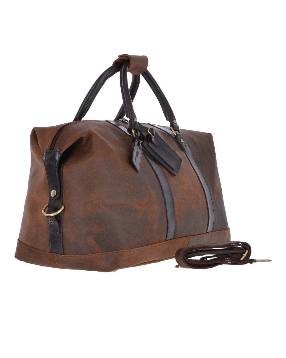 Marcus Leather Weekend Bag - Brown - Image 4
