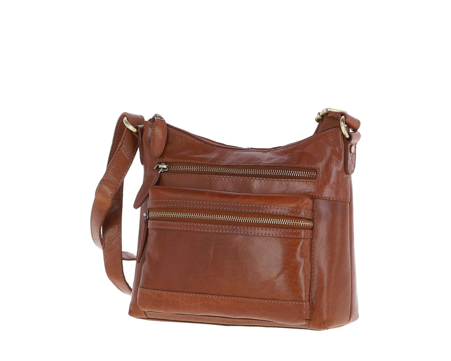 Medium Leather Shoulder Bag Honey: T-83 - Image 2