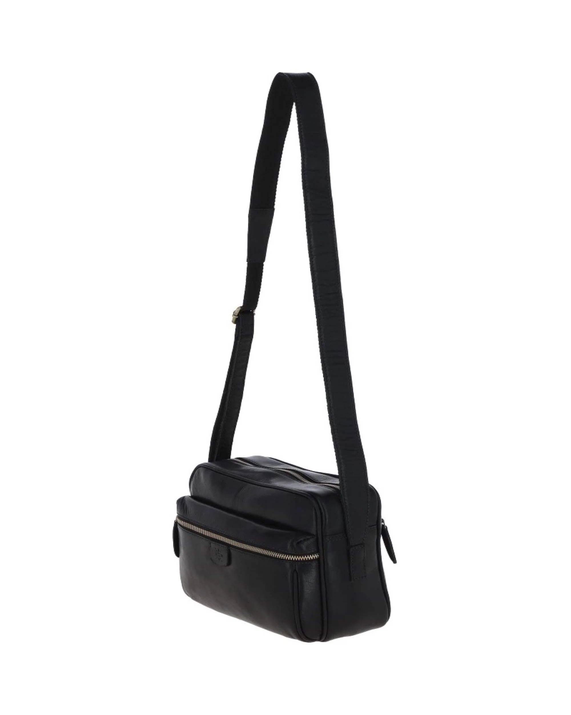 T-72 Leather Body Bag Black - Image 4