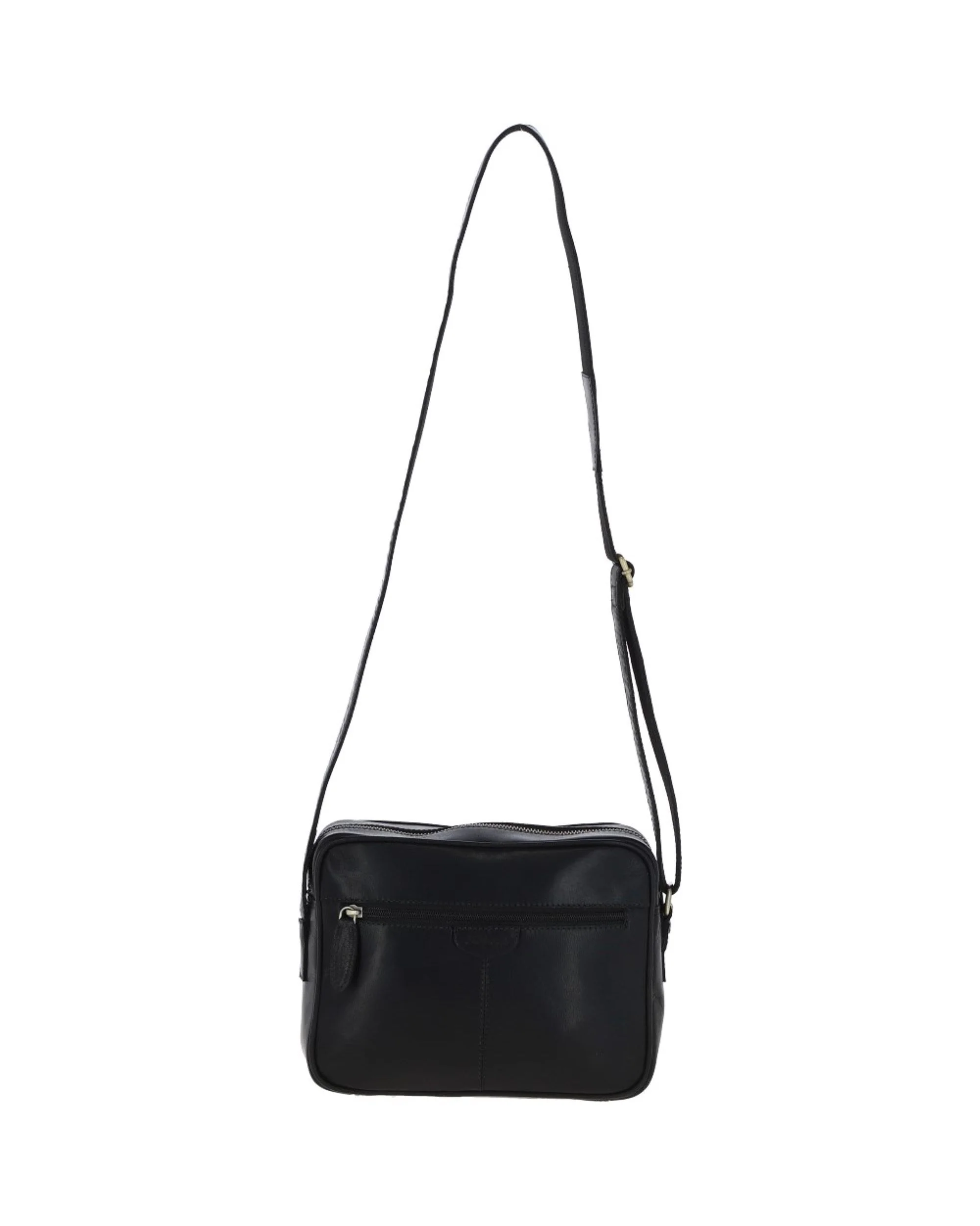 T-72 Leather Body Bag Black - Image 5