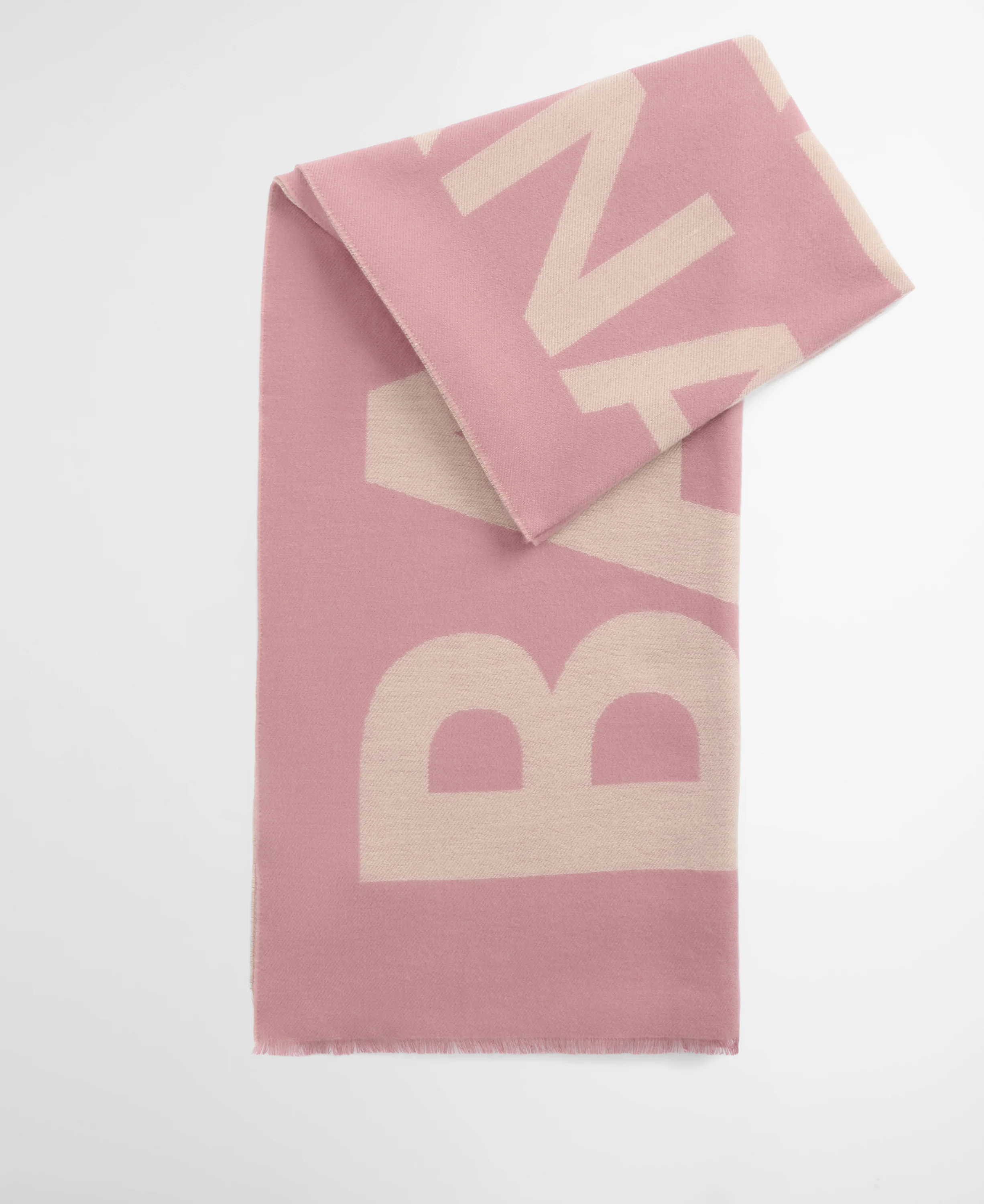 Milla Logo Scarf - Raspberry/Jasmine - Image 7