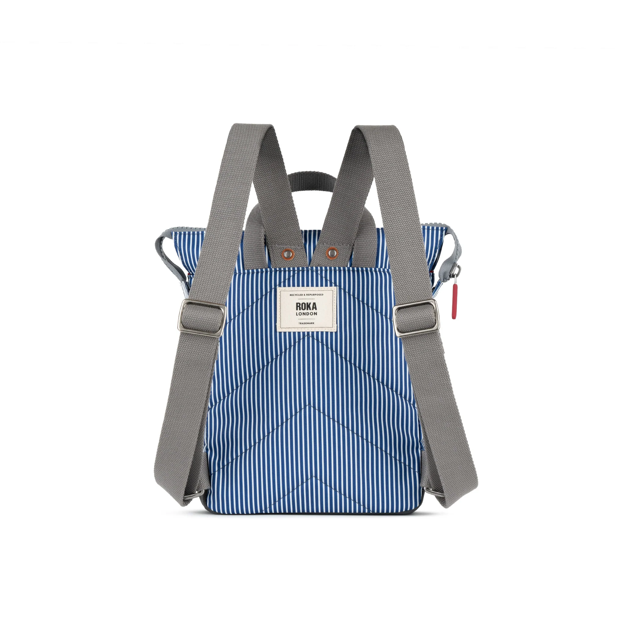 Bantry Small Backpack in Blue Hickory Canvas - Image 3