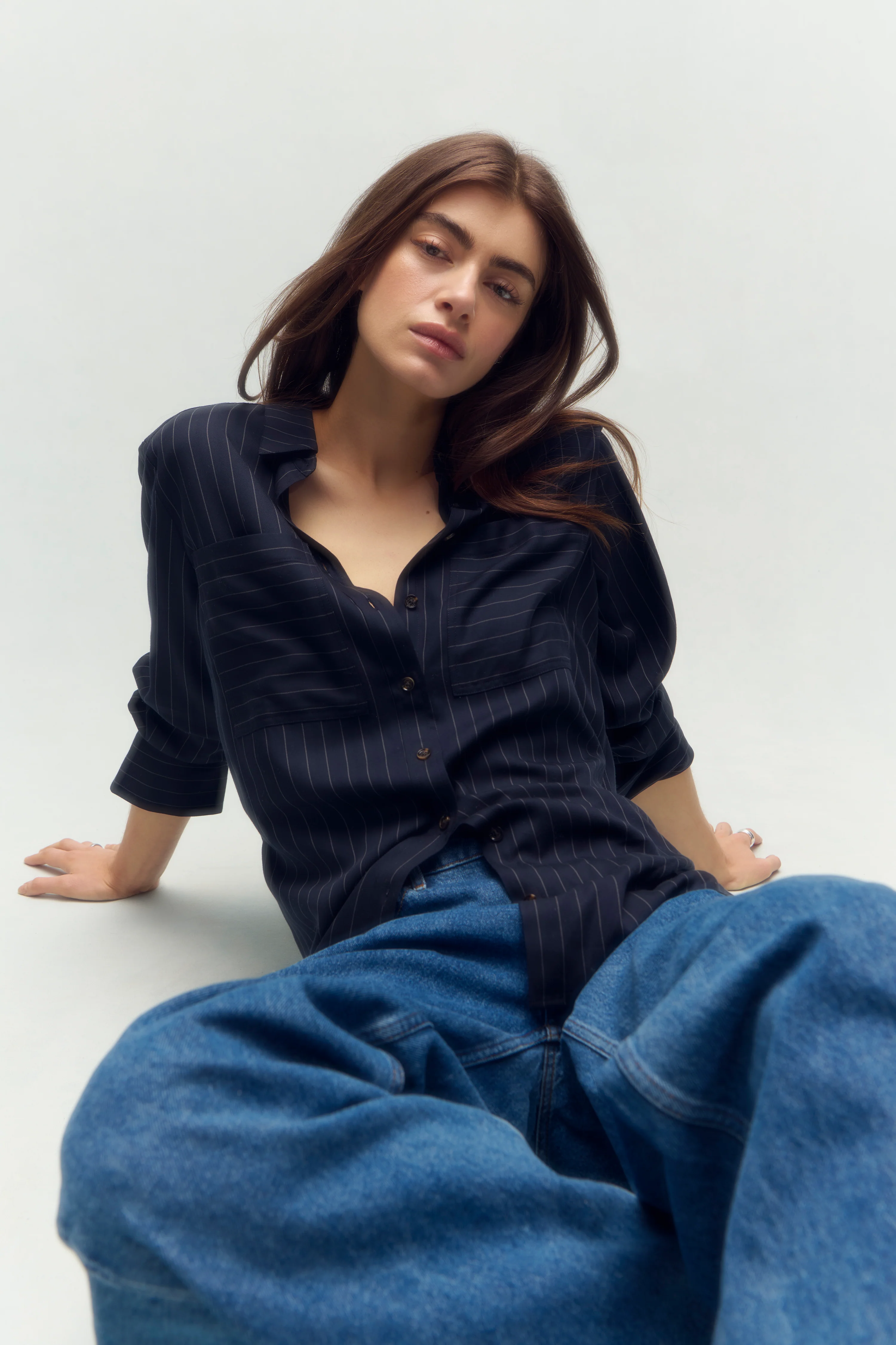 Carrie Relaxed Pinstripe Shirt - Image 2