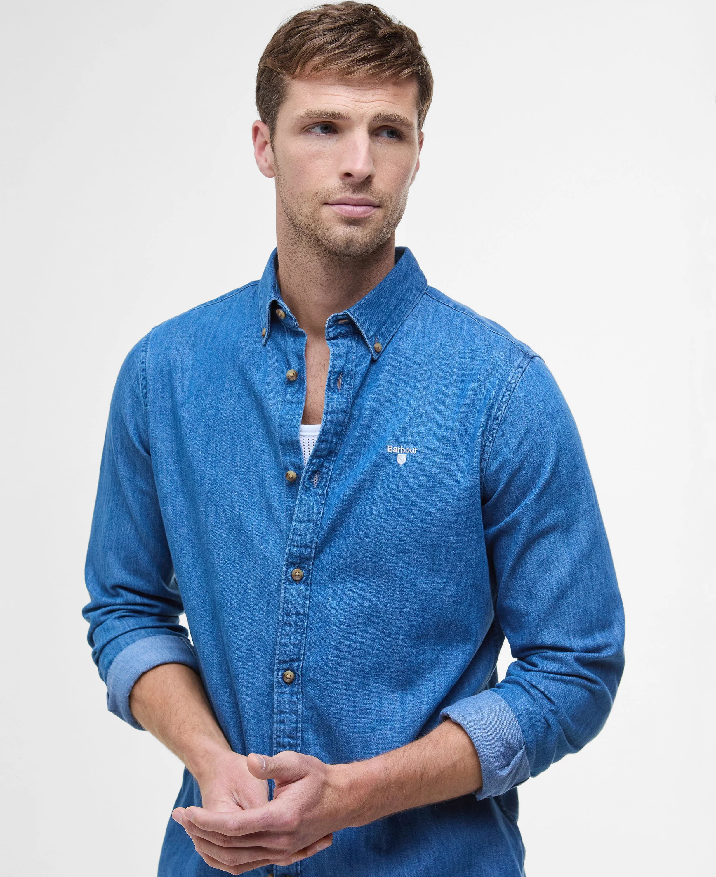Chambray Crest Tailored Fit Shirt - Image 5
