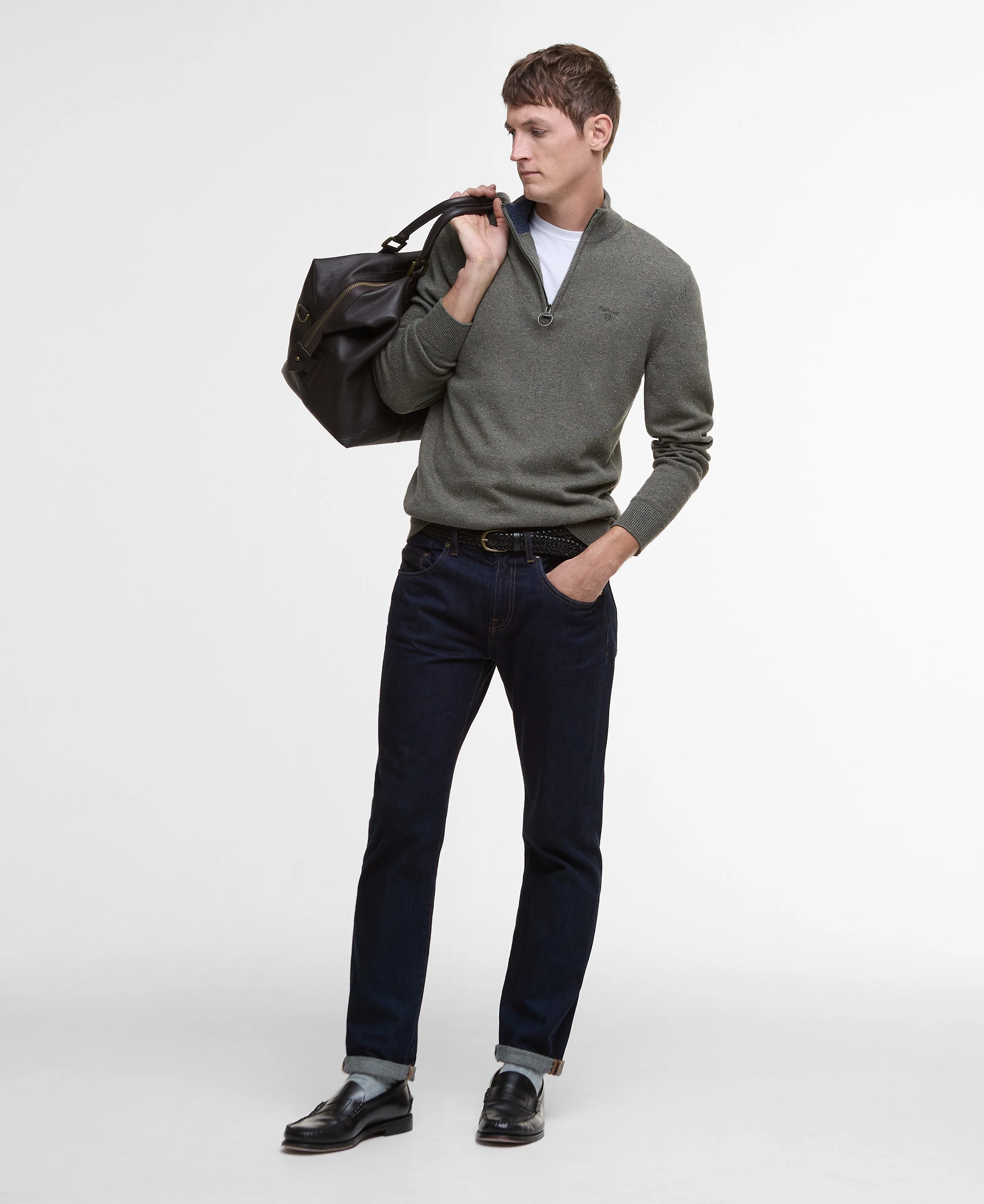 Cotton Tainsbury Half Zip Sweater - Image 3