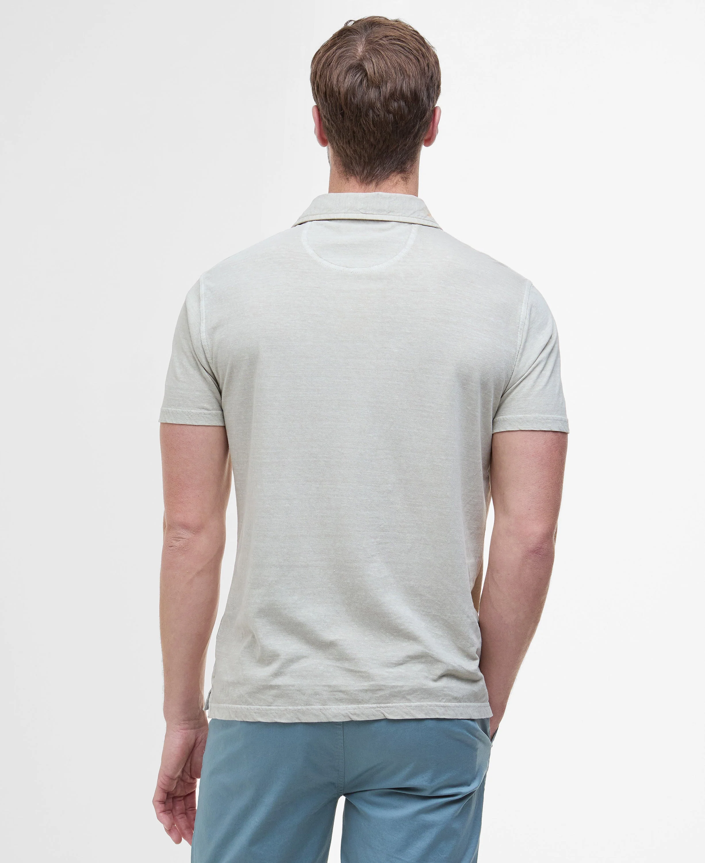Drayton Linen Tailored Fit Polo Shirt - Image 4