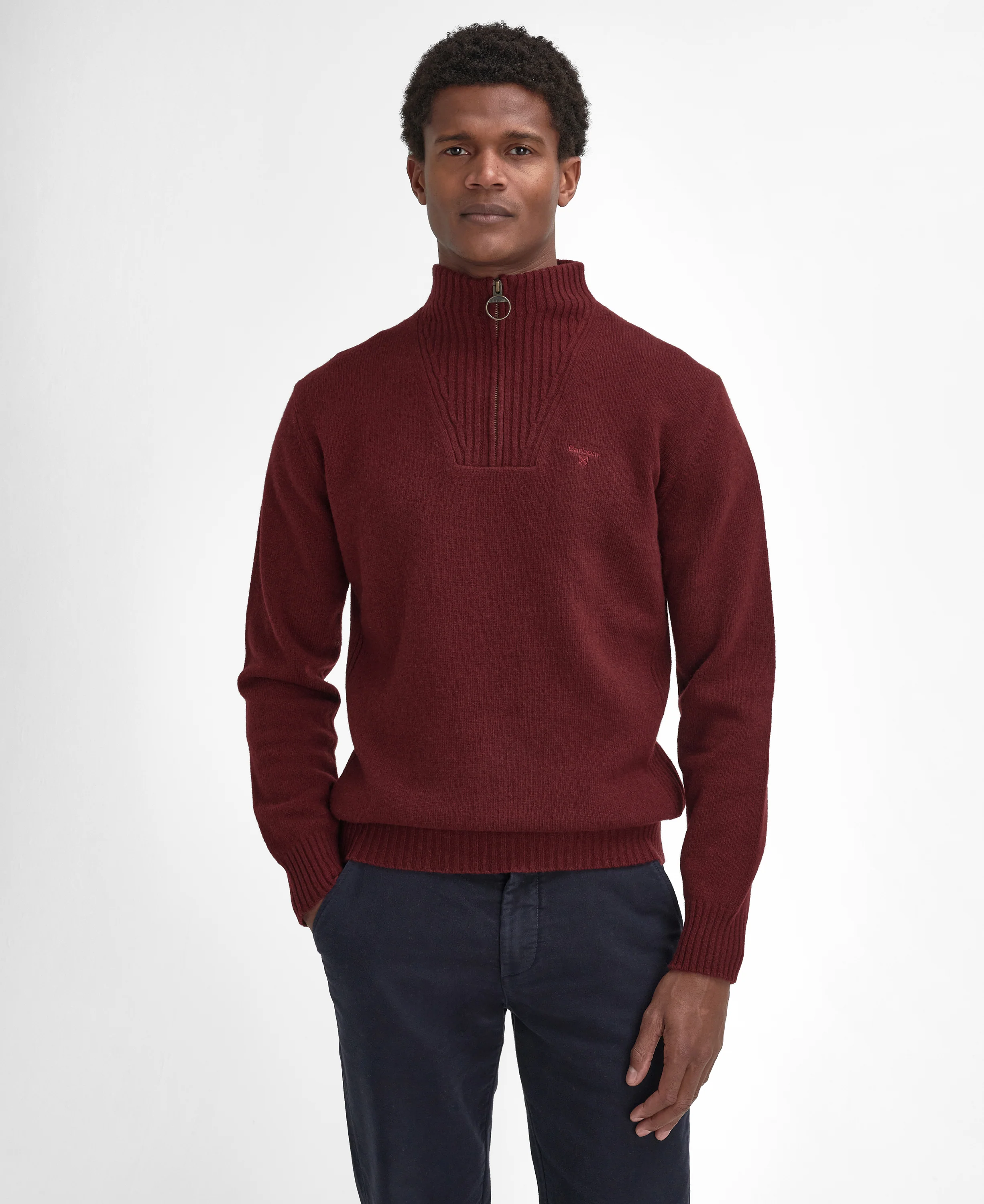 Essential Lambswool Half Zip Jumper - Image 7
