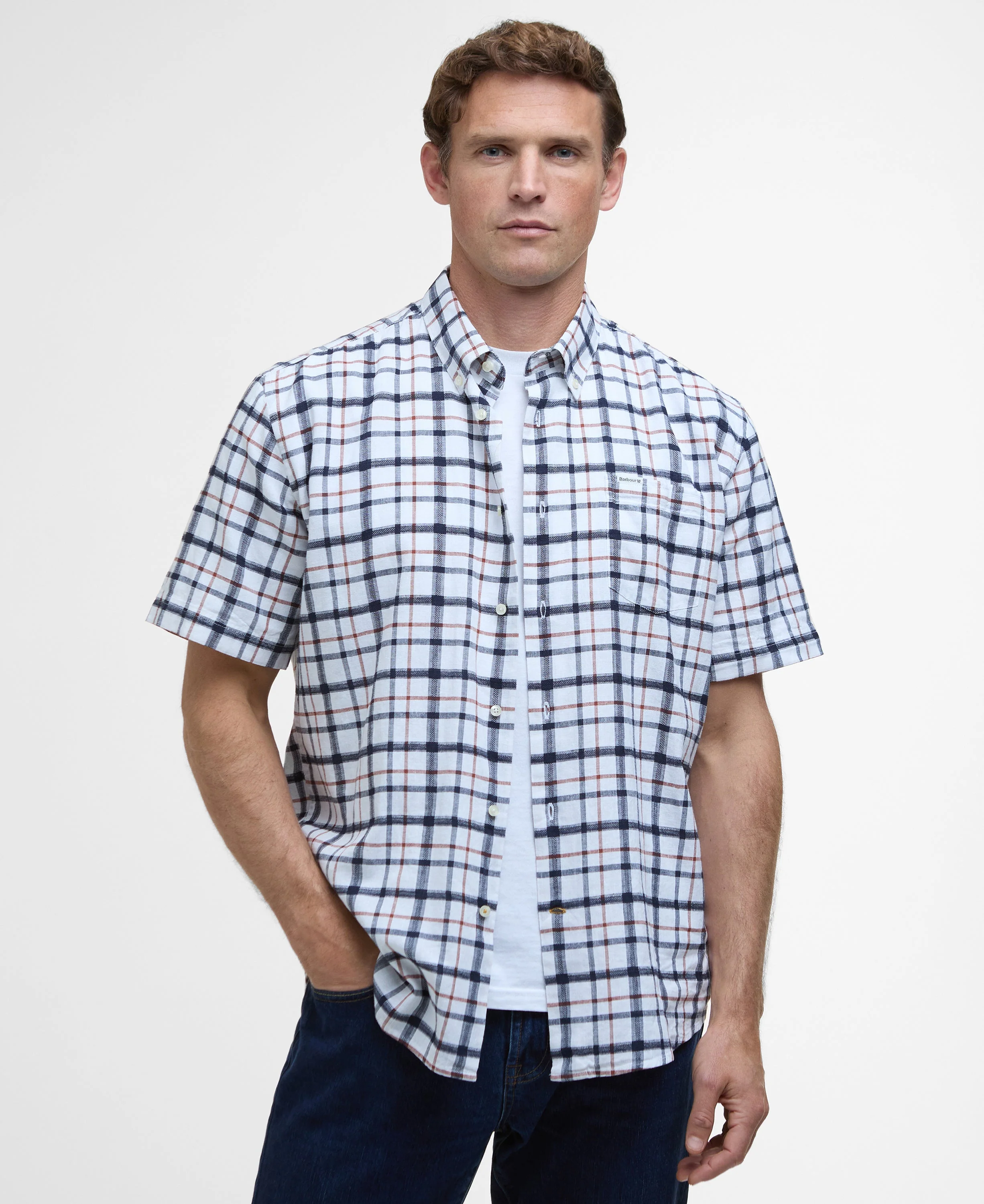 Glover Short Sleeve Linen Blend Regular Fit Shirt - Image 2