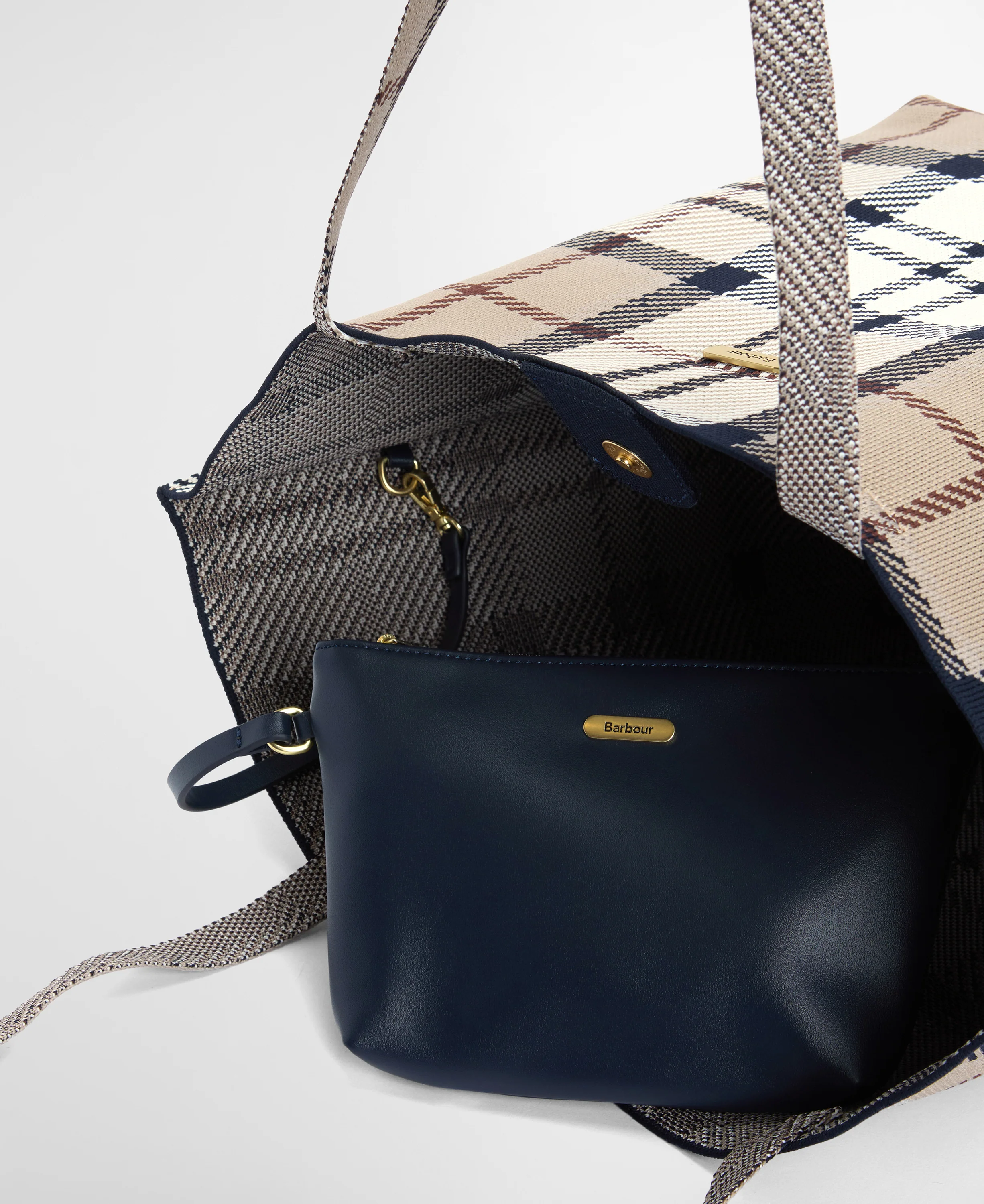 Layla Tartan Large Tote Bag - Rosewood Tartan - Image 5