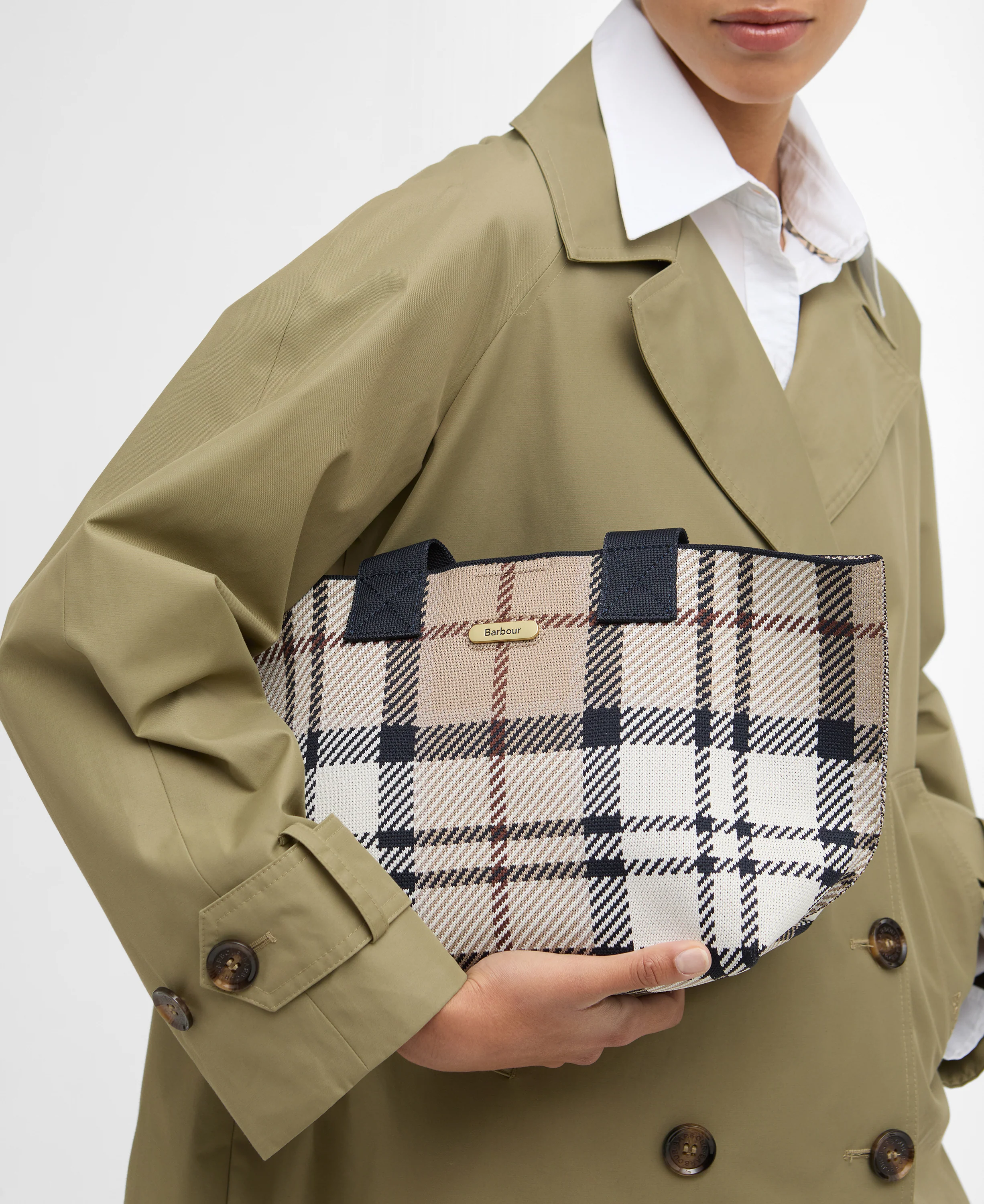 Barbour Layla Tartan Mini Tote Bag - Rosewood Tartan - Image 2