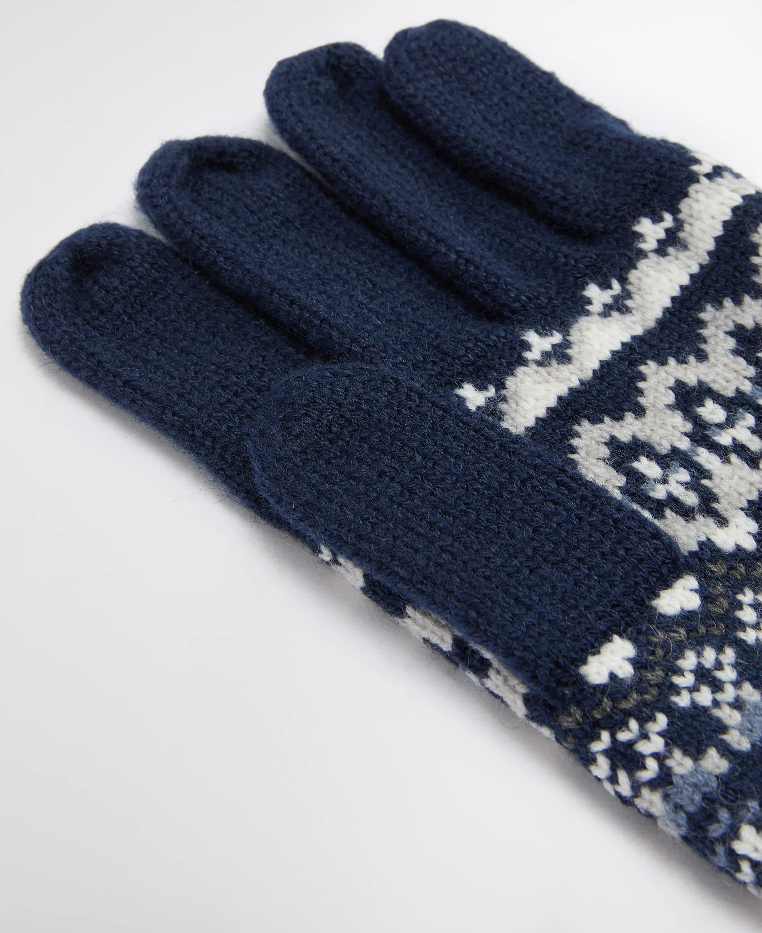 Marlow Fair Isle Knitted Gloves - Image 3
