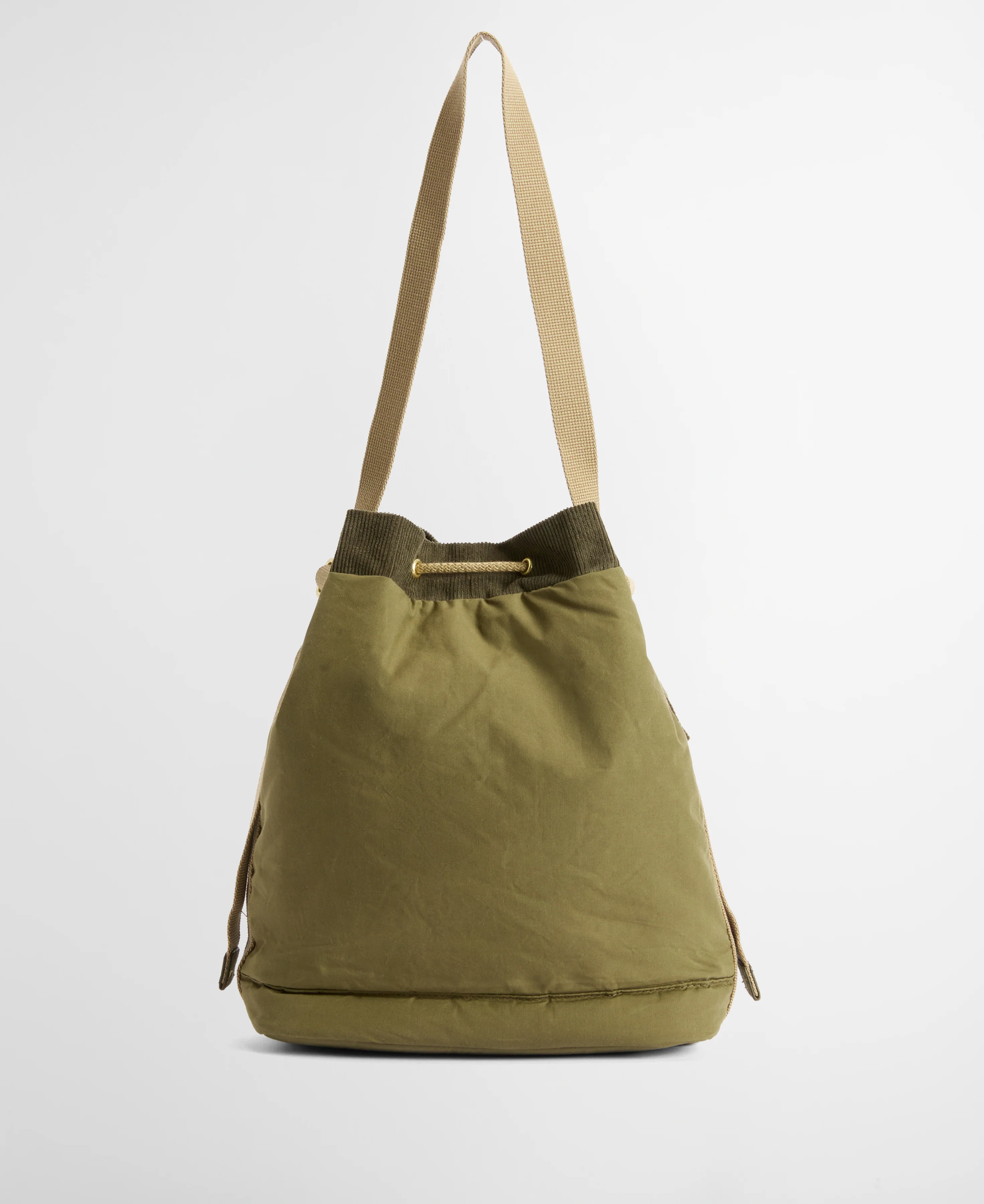 Mia Drawstring Tote Bag - Dusky Green - Image 9