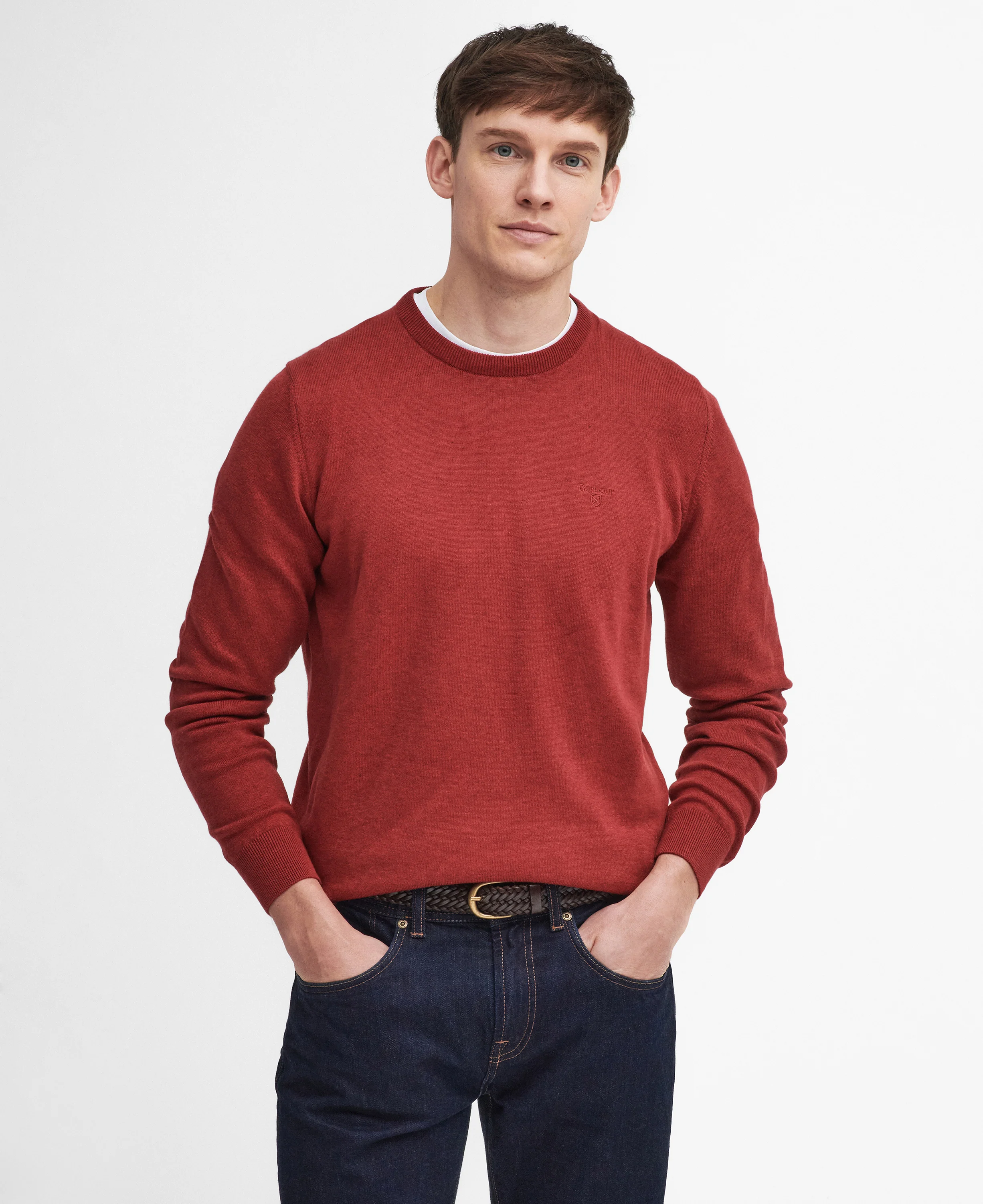 Pima Cotton Crew Neck Jumper - Image 8