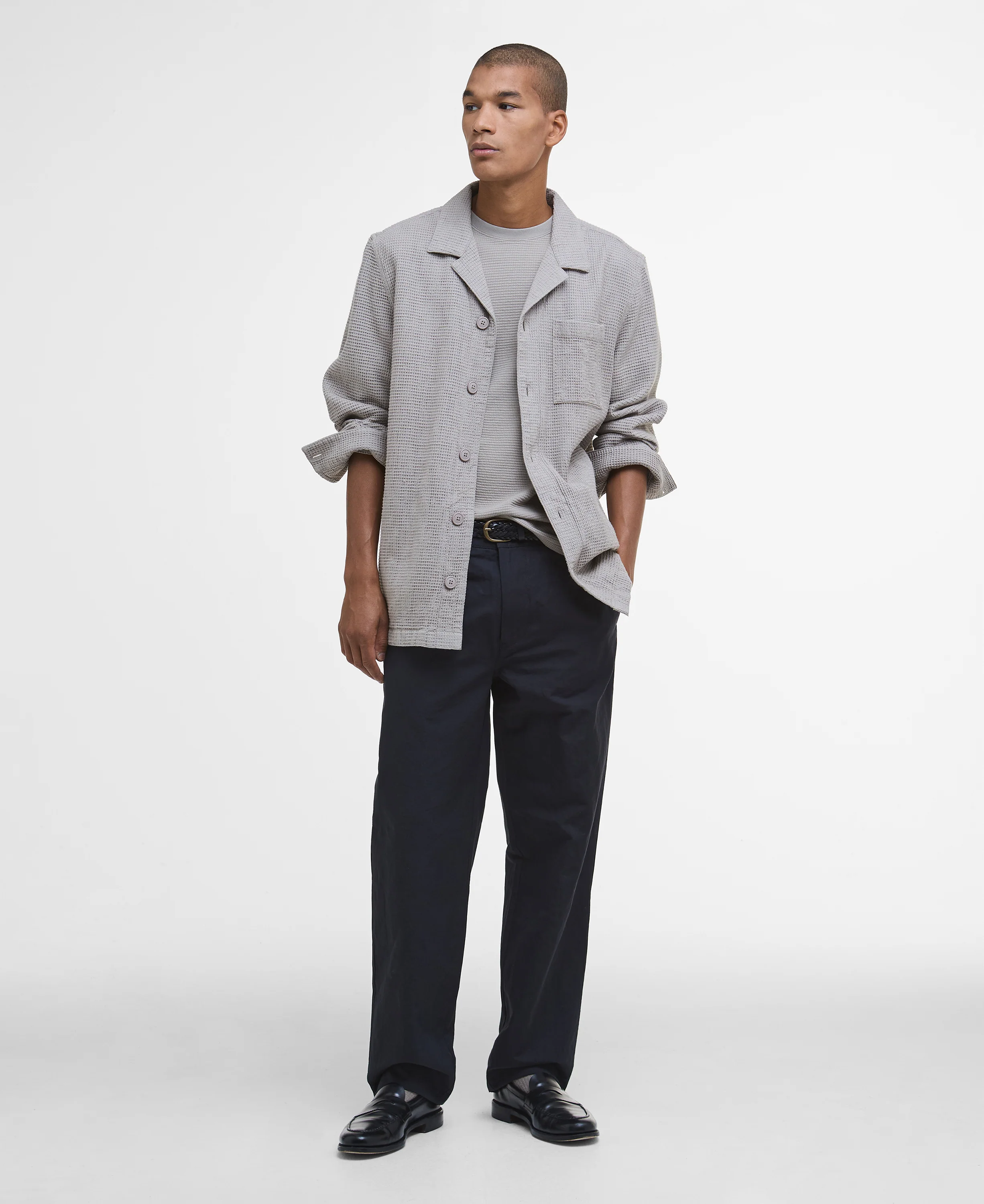 Barbour Sandwood Waffle Overshirt - Image 4