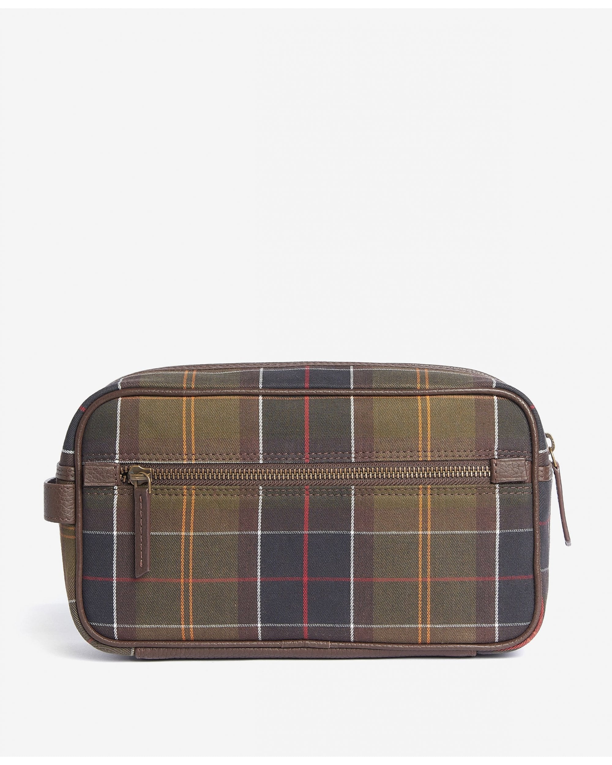 Tartan & Leather Washbag - Image 2