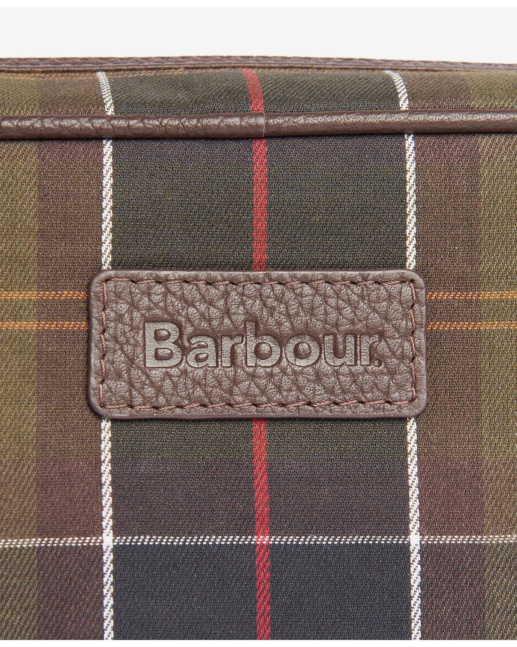 Tartan & Leather Washbag - Image 4
