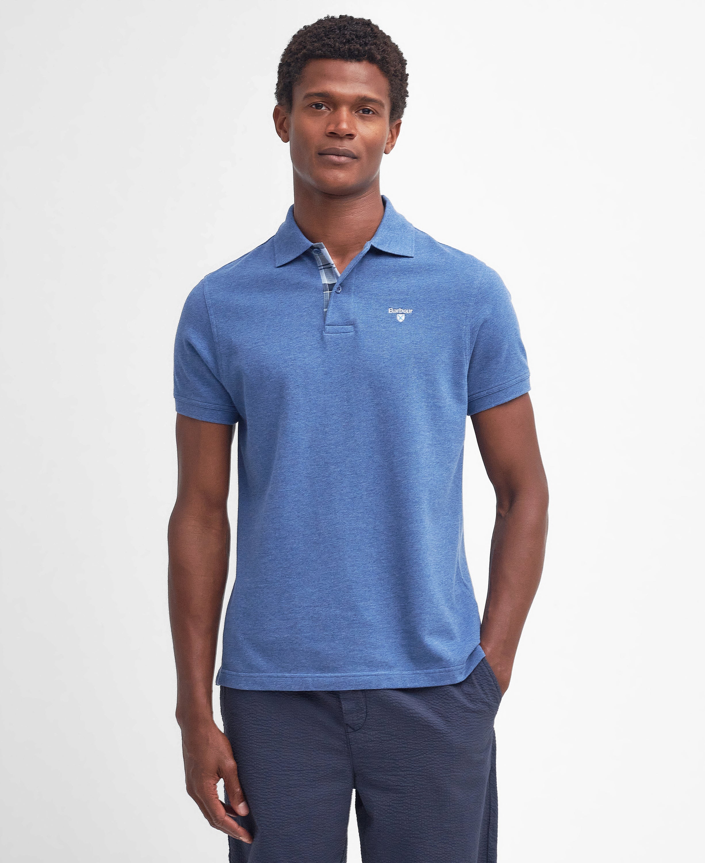 Tartan Pique Polo Top - Image 13